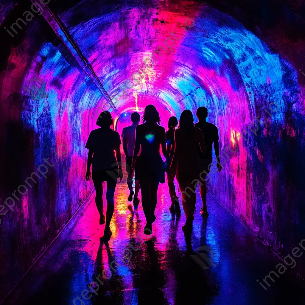 Underground club scene illuminated with neon colors - Image 3