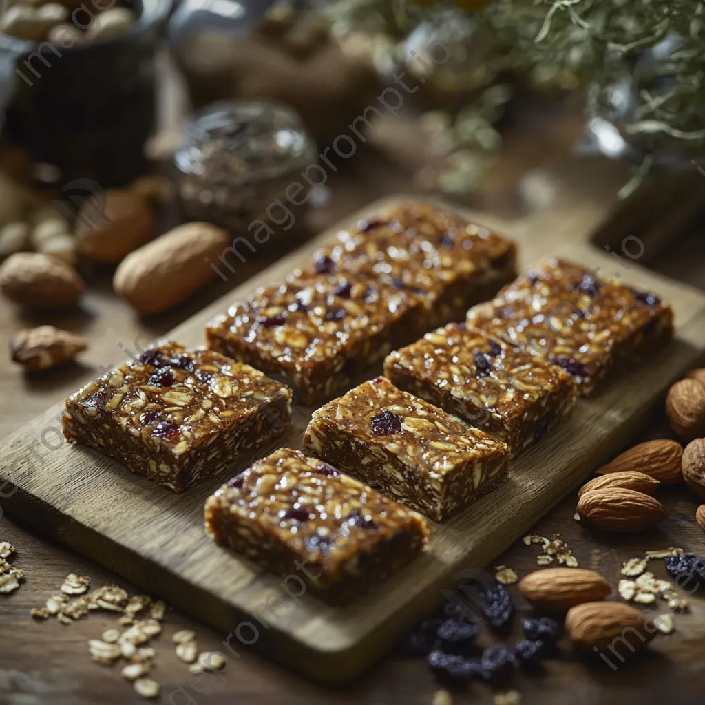 Homemade energy bars made from nuts and dried fruits - Image 2