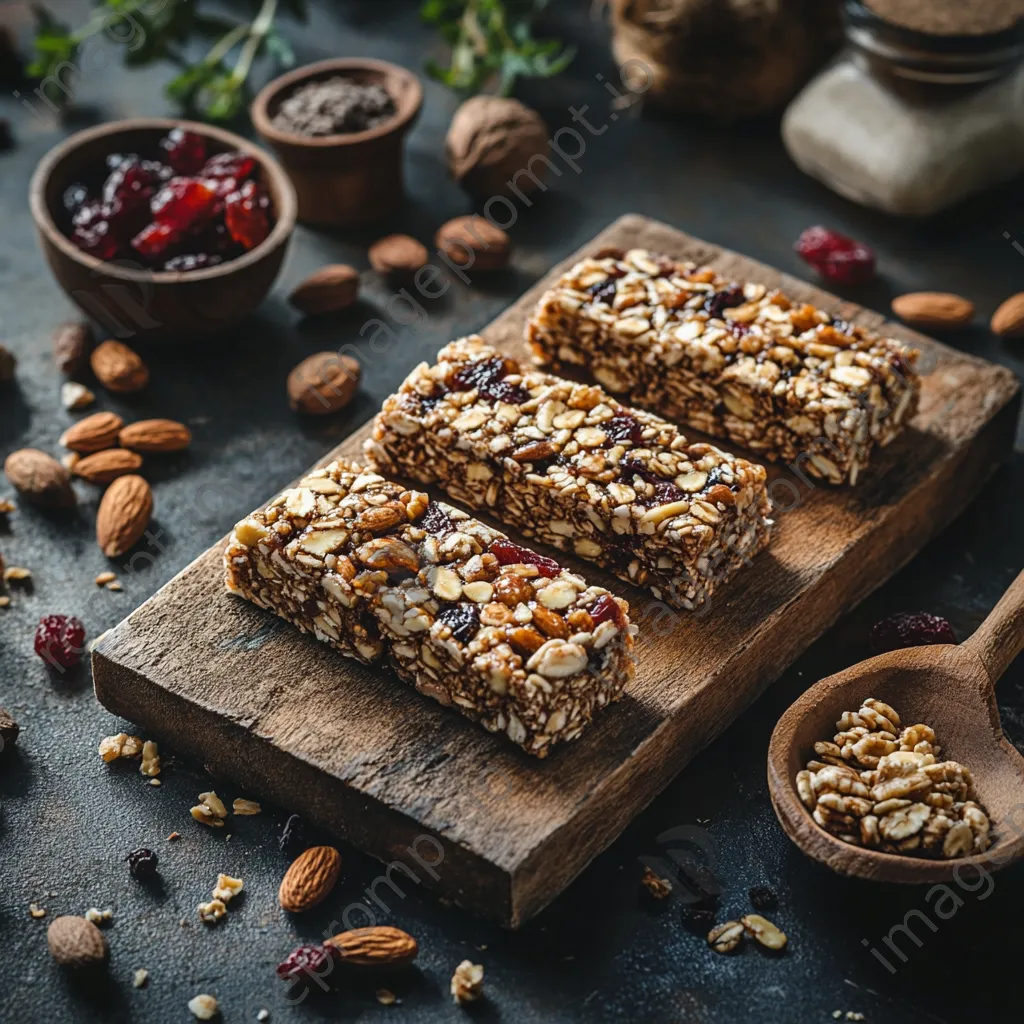 Homemade energy bars made from nuts and dried fruits - Image 4