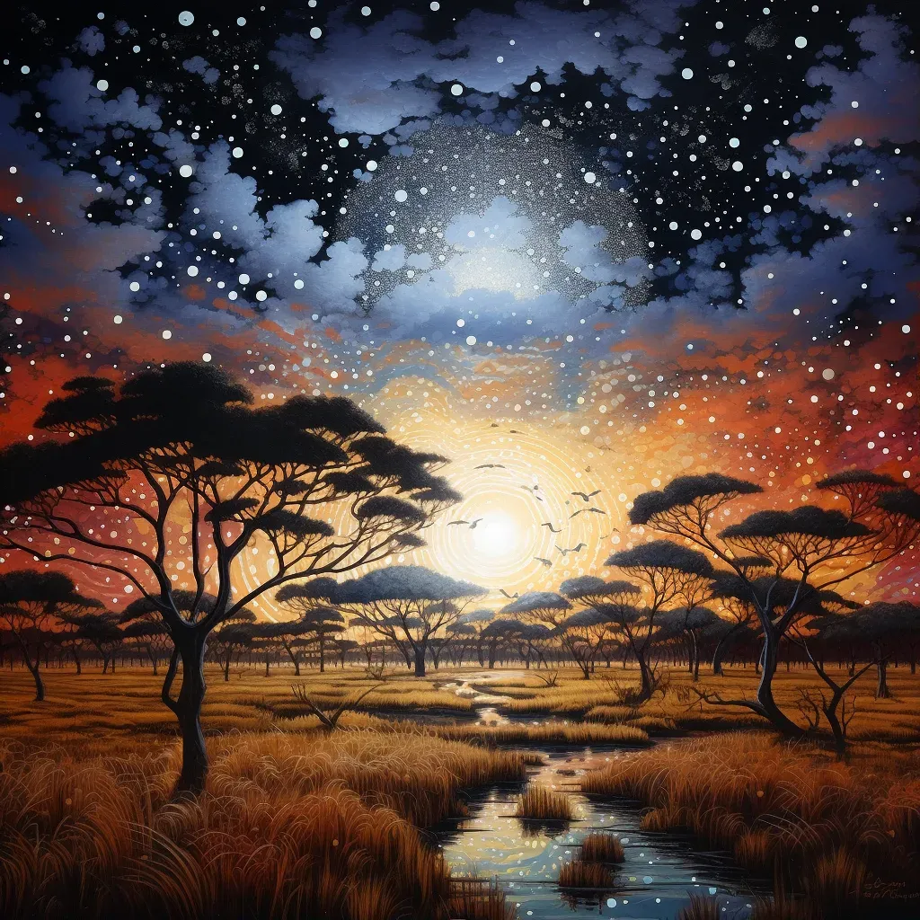 Image of a landscape blend of African Savannah and Australian Outback - Image 1