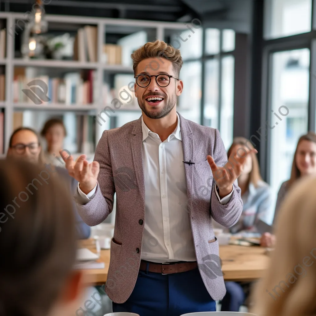 Businessman presenting in a coworking space - Image 3