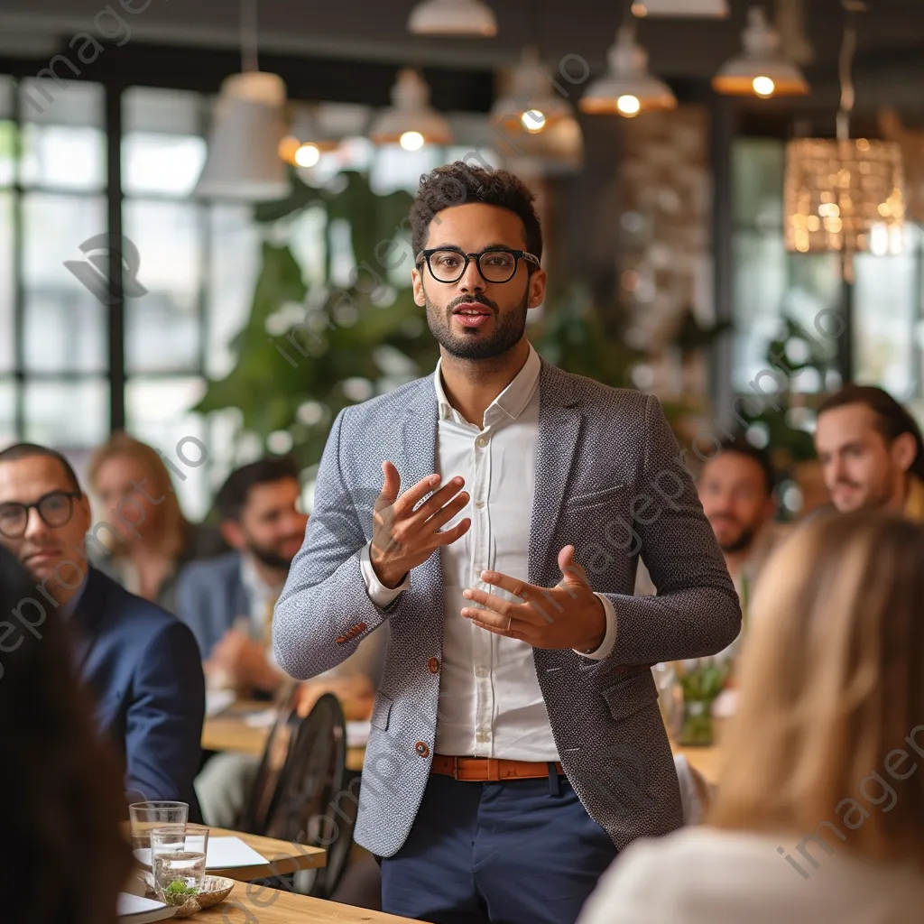 Businessman presenting in a coworking space - Image 4