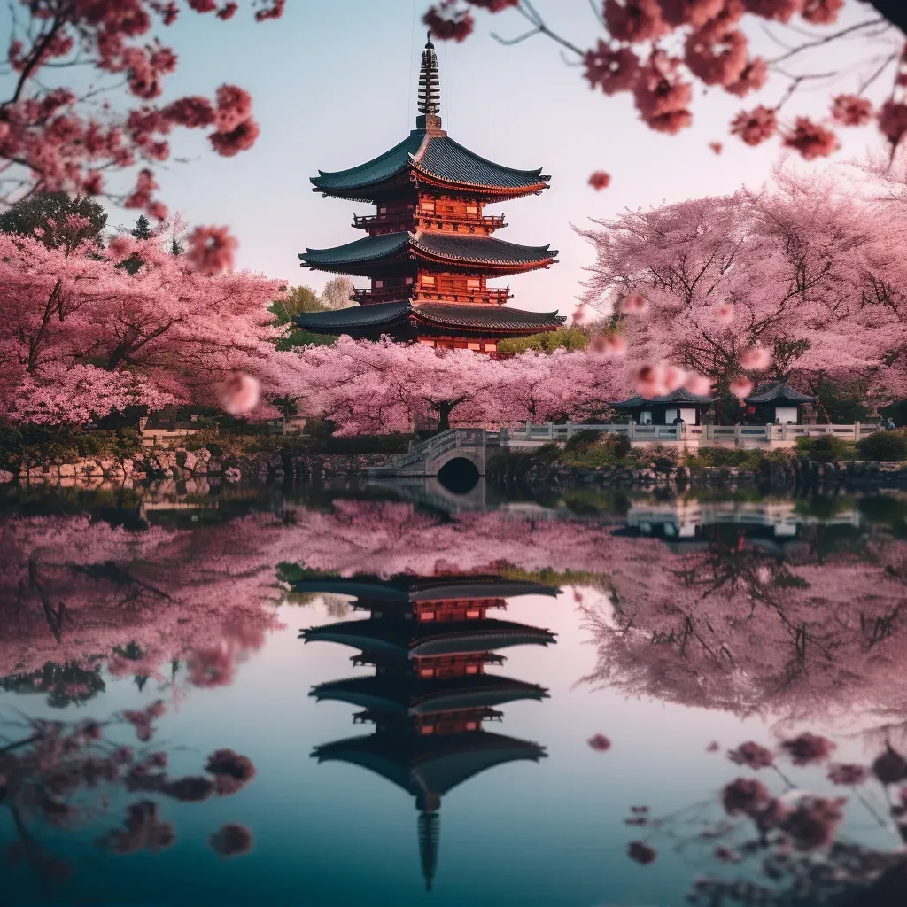 Cherry Blossoms at Ancient Pagoda