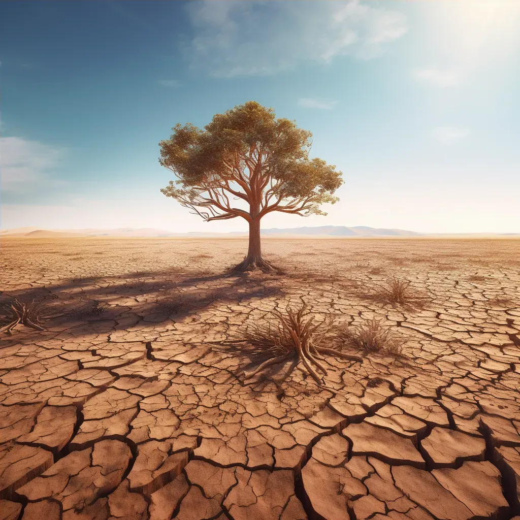 Solitary Tree in Arid Grasslands