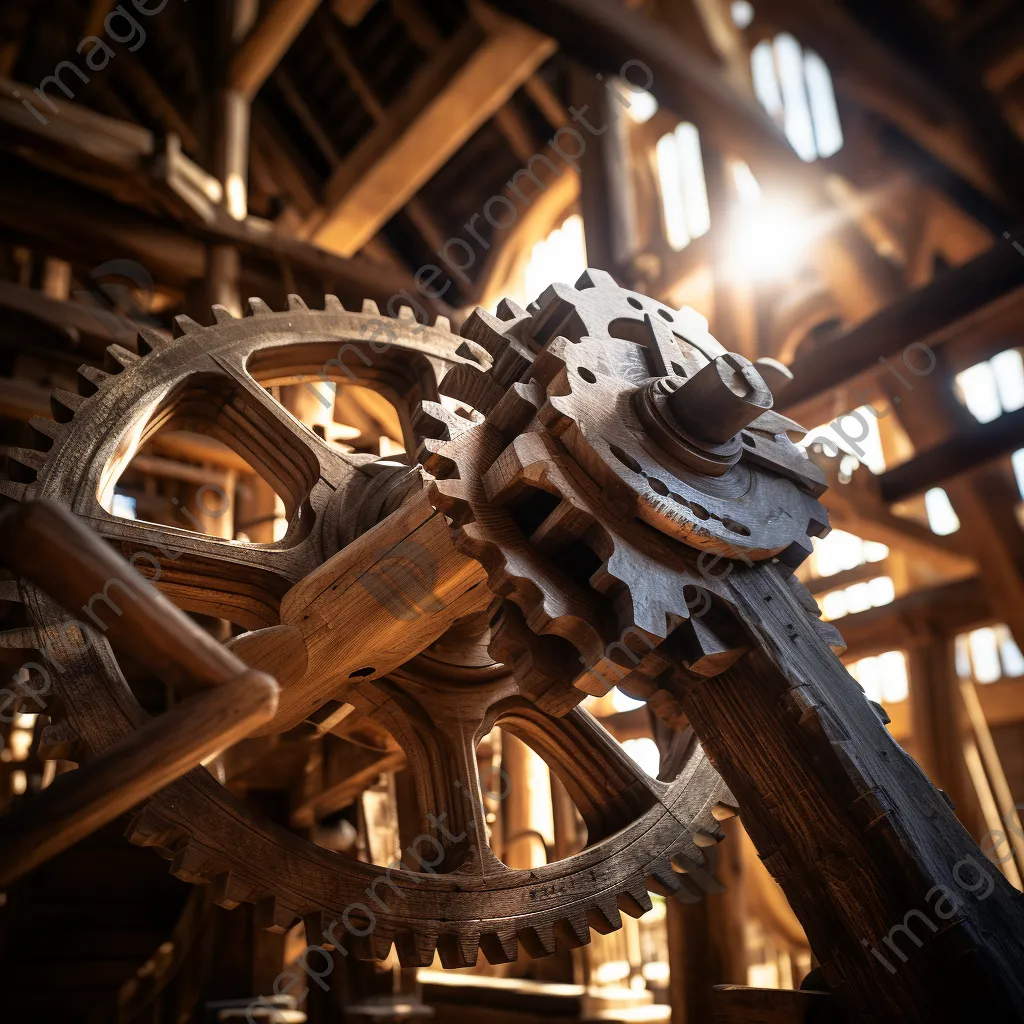 Close-up of windmill gears and mechanisms - Image 2