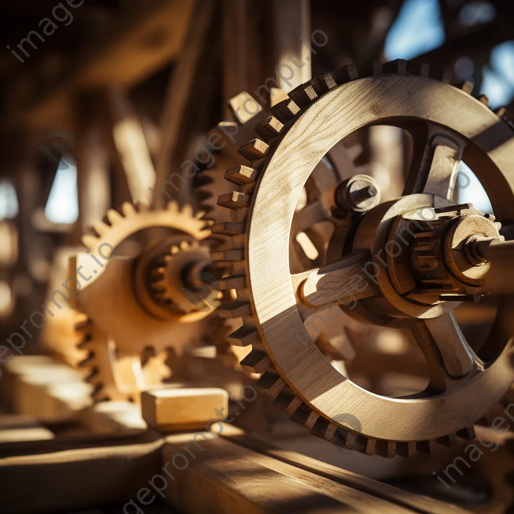 Close-up of windmill gears and mechanisms - Image 3