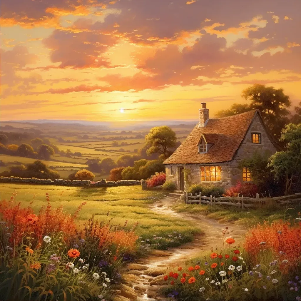 English countryside sunset - Image 2