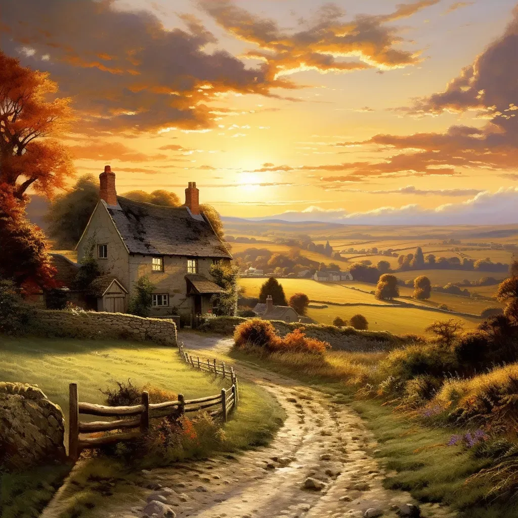 English countryside sunset - Image 4