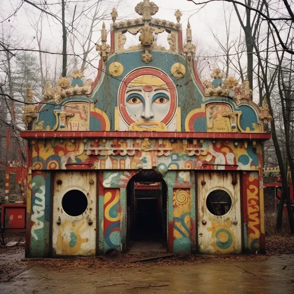 Deserted amusement park with autonomous rides and ghostly laughter - Image 1