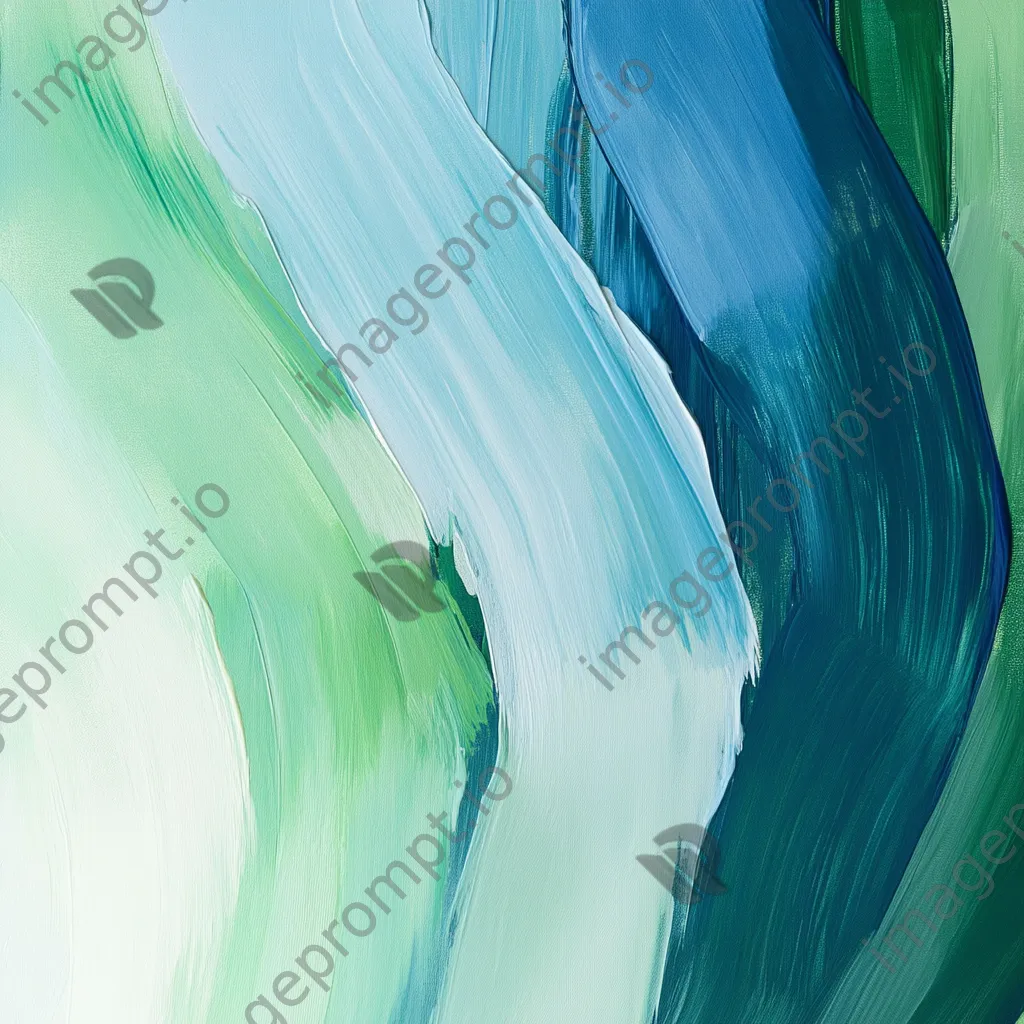 Soft gradient of blue and green paint strokes - Image 3