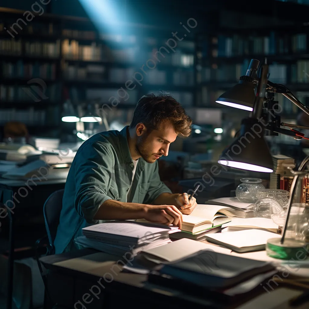 Researcher documenting findings on a clipboard in a lab. - Image 4