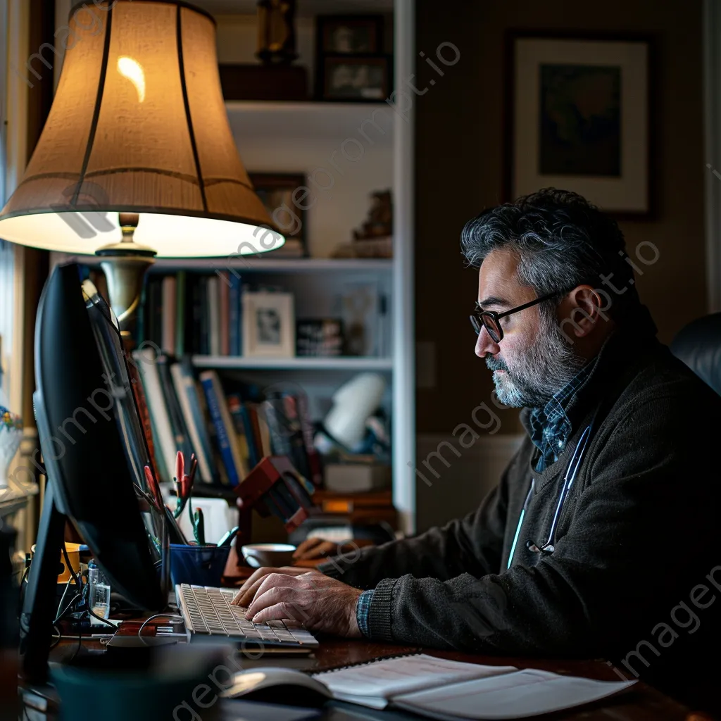 Doctor on video call consulting with patient at home - Image 2