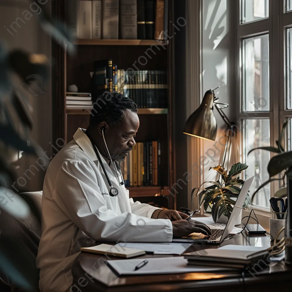 Doctor on video call consulting with patient at home - Image 4