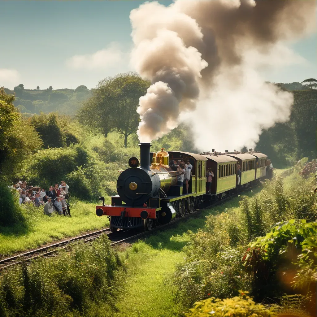 Victorian steam locomotive in lush countryside - Image 3