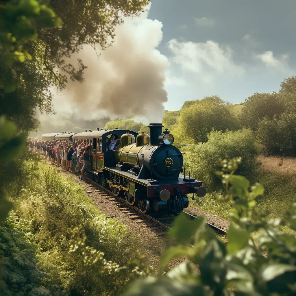 Victorian steam locomotive in lush countryside - Image 4