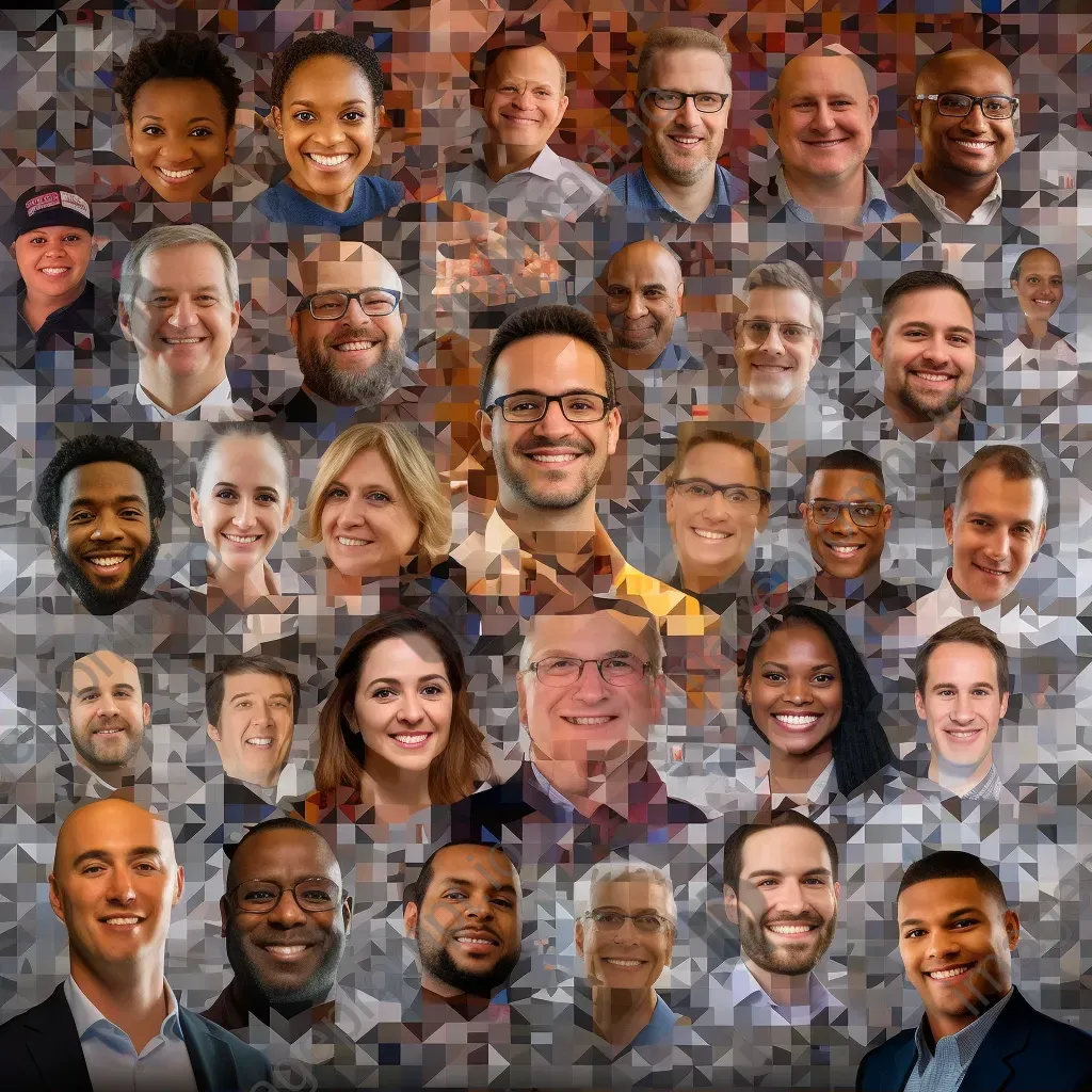 Mosaic collage of employee portraits - Image 2