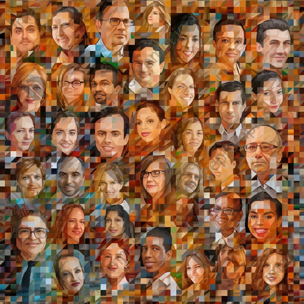 Mosaic collage of employee portraits - Image 3