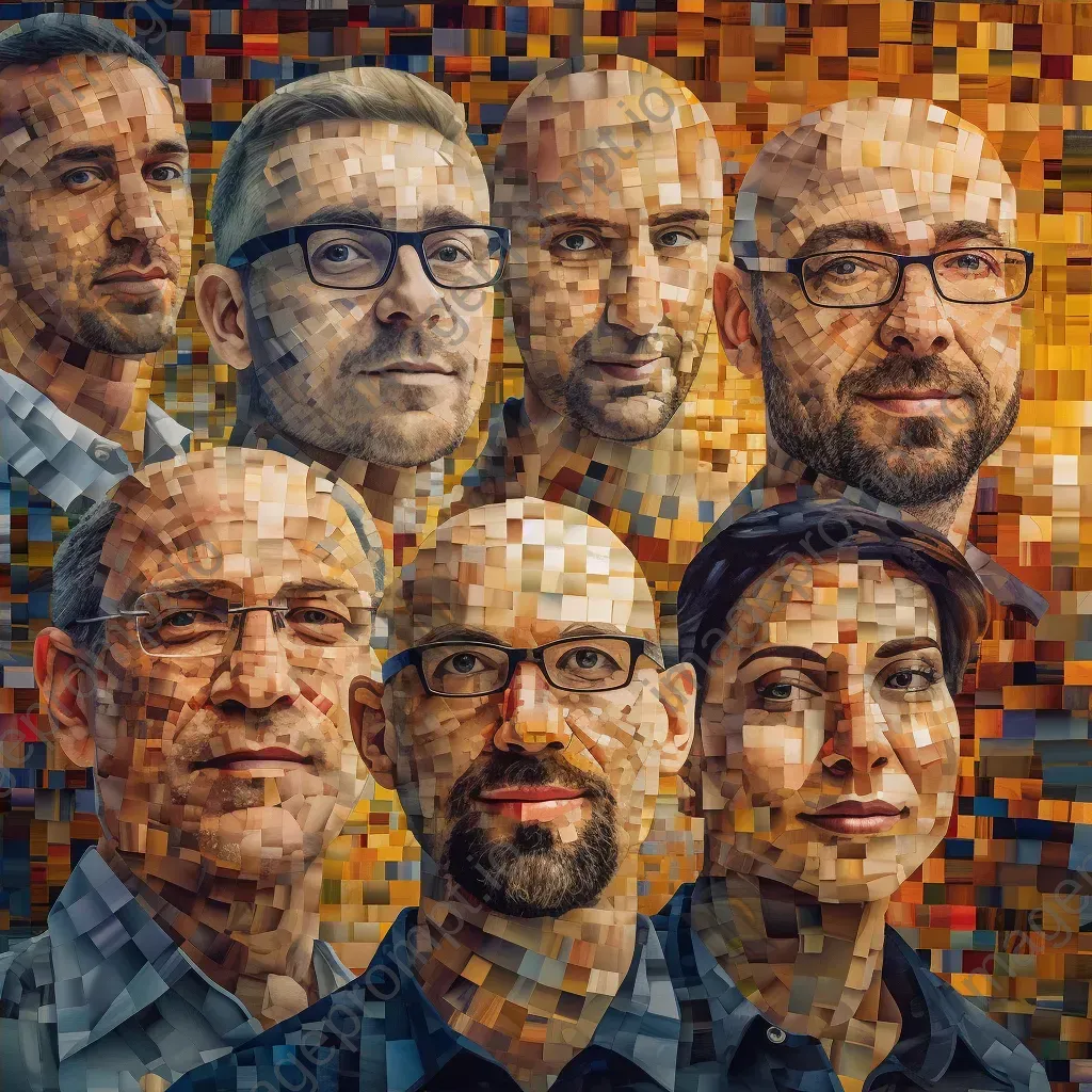 Mosaic collage of employee portraits - Image 4