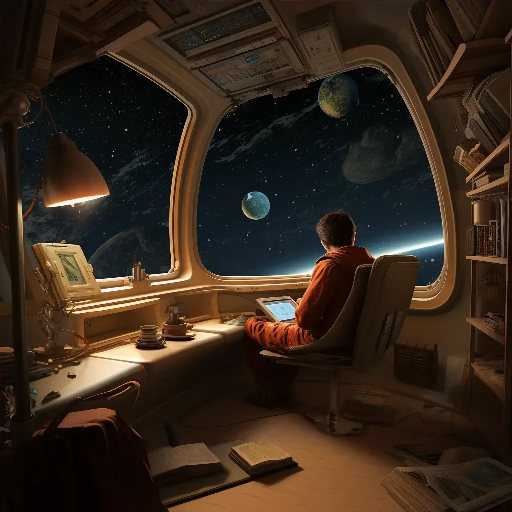 Illustration of a spacefarer