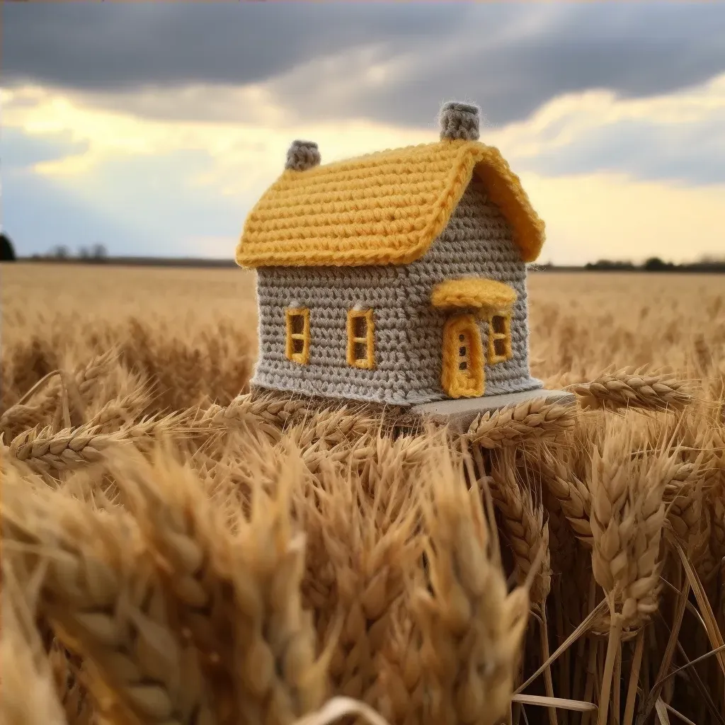 Deserted farm house in wheat field under cloudy sky - Image 4