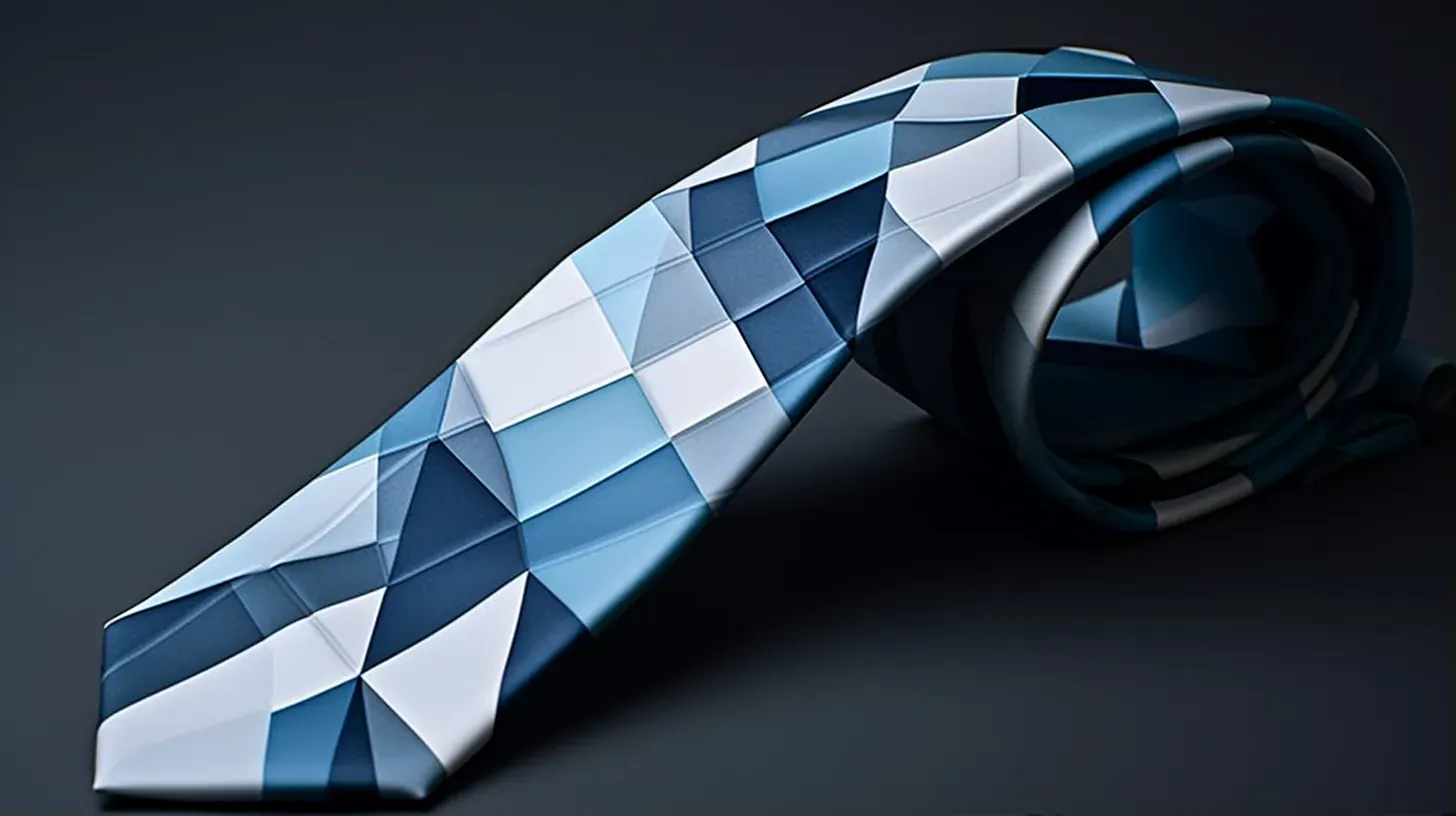 Avant-garde low poly tie in an abstract monochromatic design - Image 1