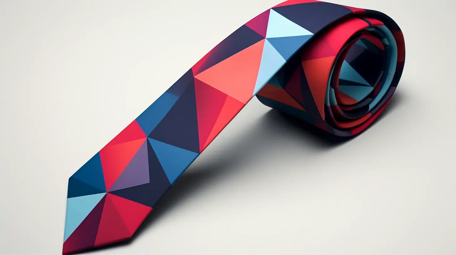 Avant-garde low poly tie in an abstract monochromatic design - Image 2