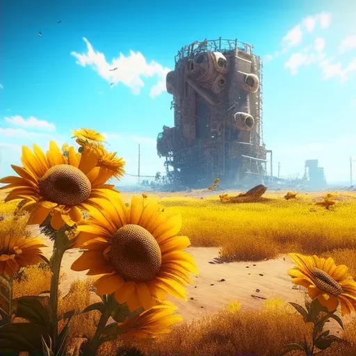 Image of a sunflower field under a sunny sky, symbolizing positivity - Image 2