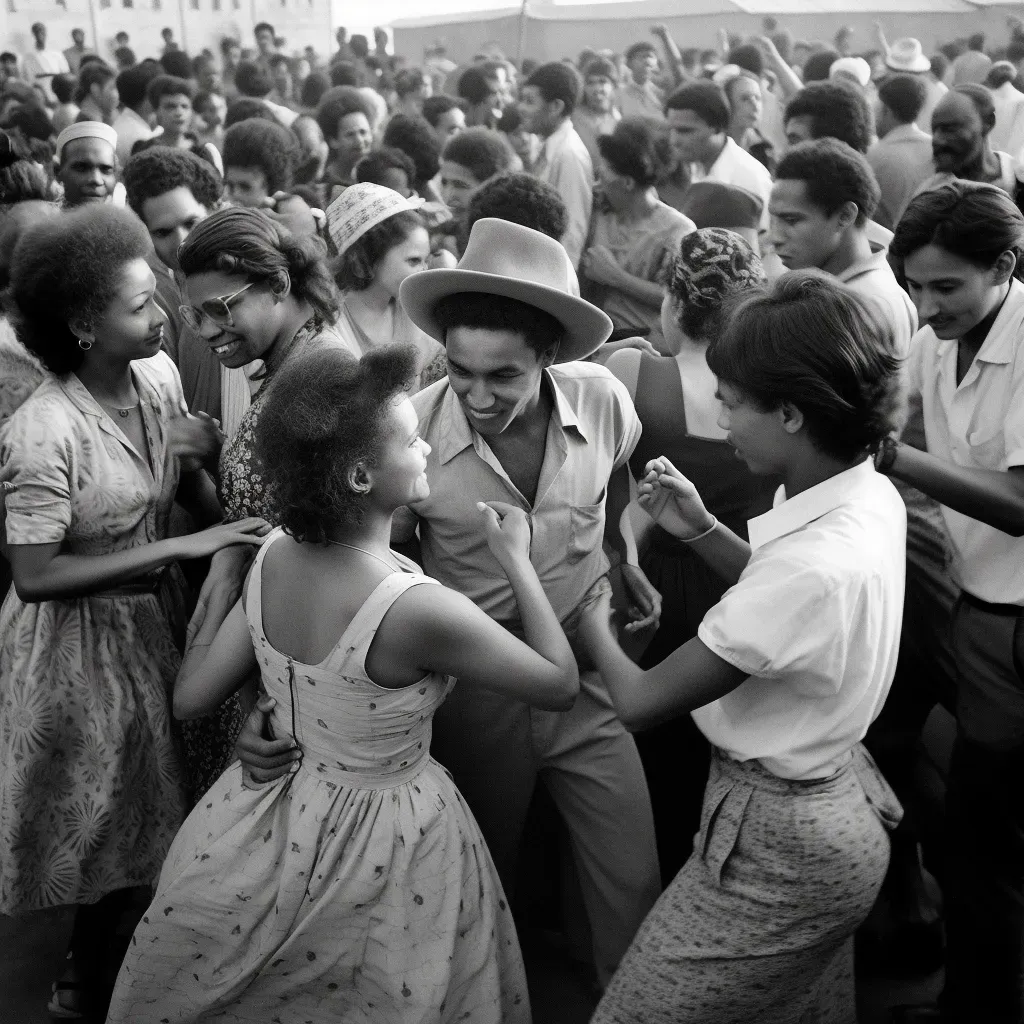 Diverse group dancing at street festival celebrating culture - Image 1