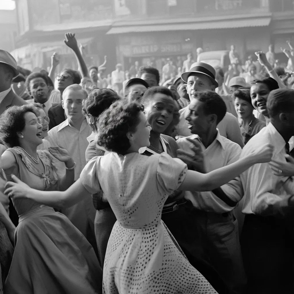 Diverse group dancing at street festival celebrating culture - Image 3