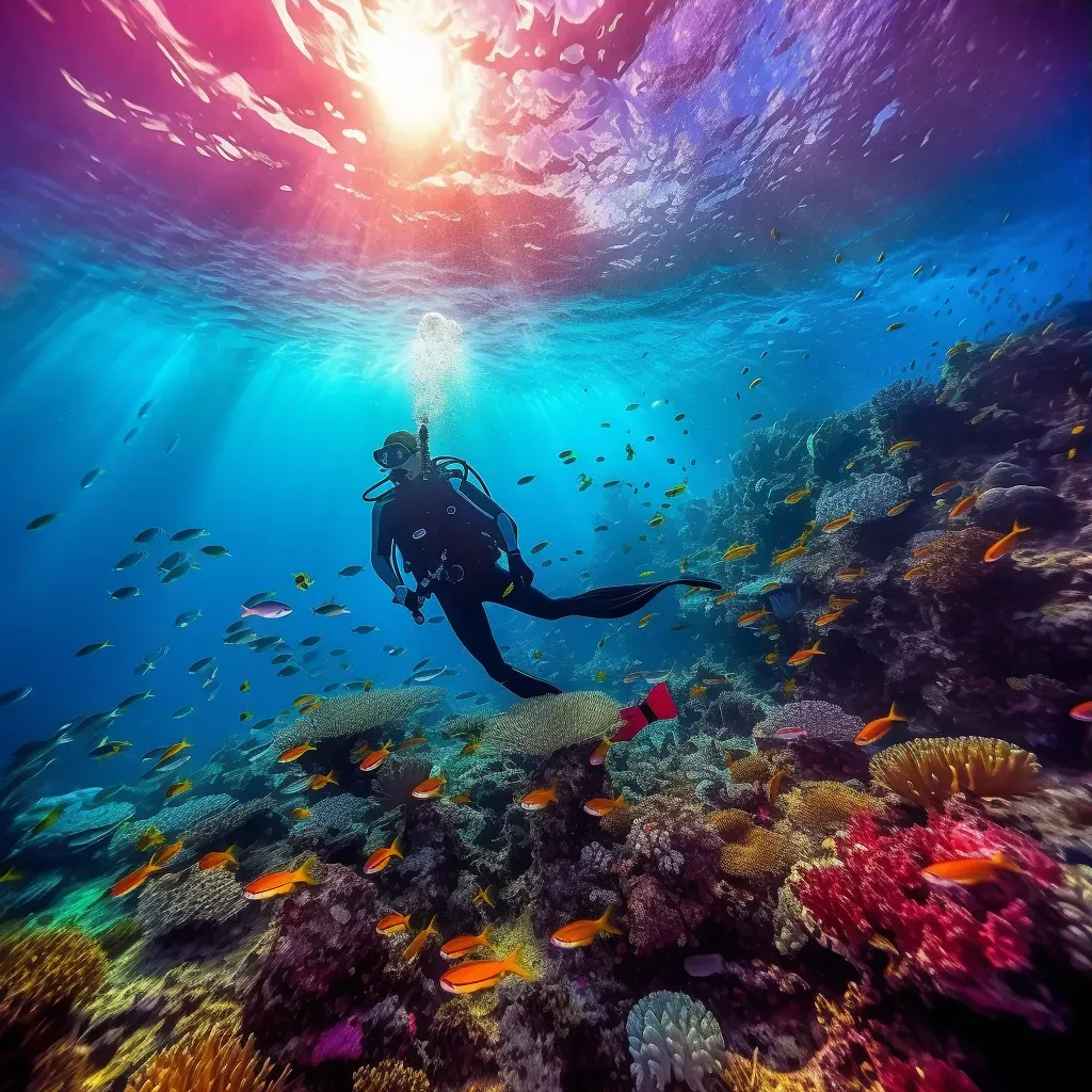 scuba diver coral reef - Image 3