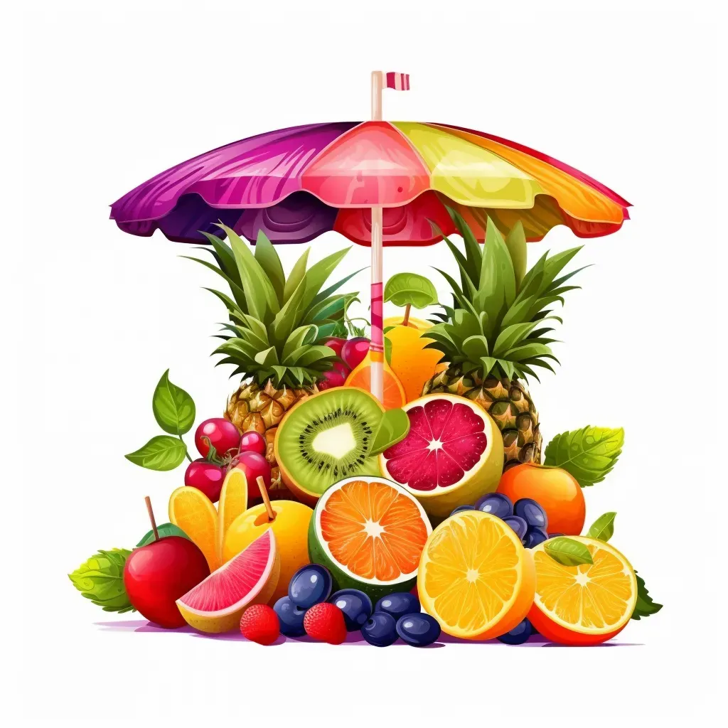 Tropical Smoothie Bar Logo with Exotic Fruits and Umbrella Drinks - Image 3