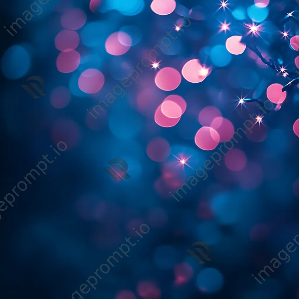 Fuchsia gradient transitioning to blue with star-shaped bokeh effects - Image 1