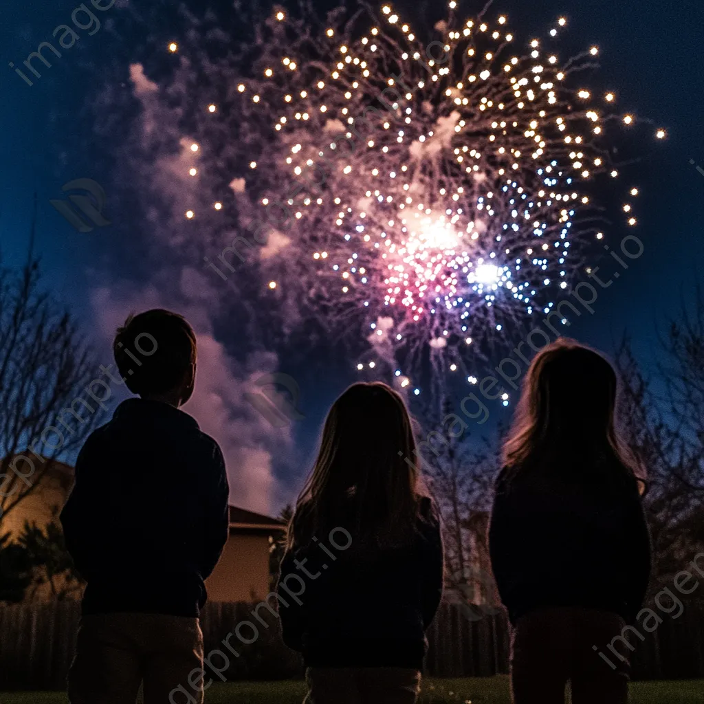 Family members celebrating New Year