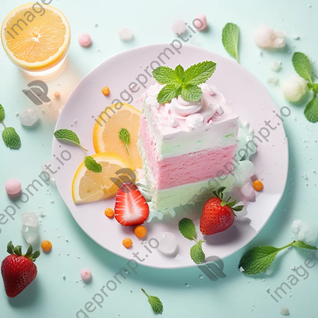 Blurred pastel-colored food styling arrangement - Image 4