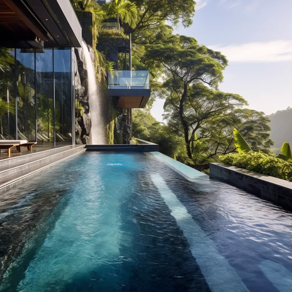 Infinity pool waterfall - Image 1