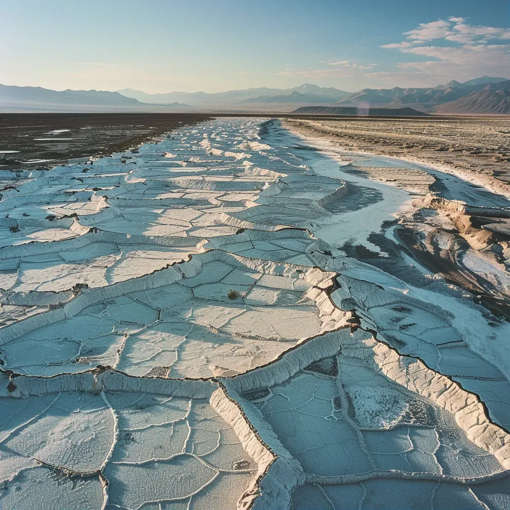 Aerial view of Atacama Desert salt flats - Image 1