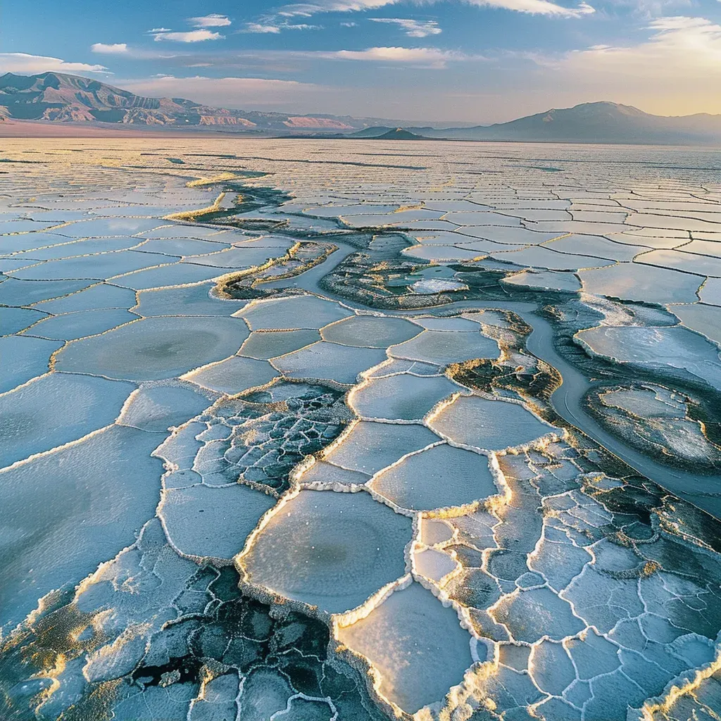 Aerial view of Atacama Desert salt flats - Image 2