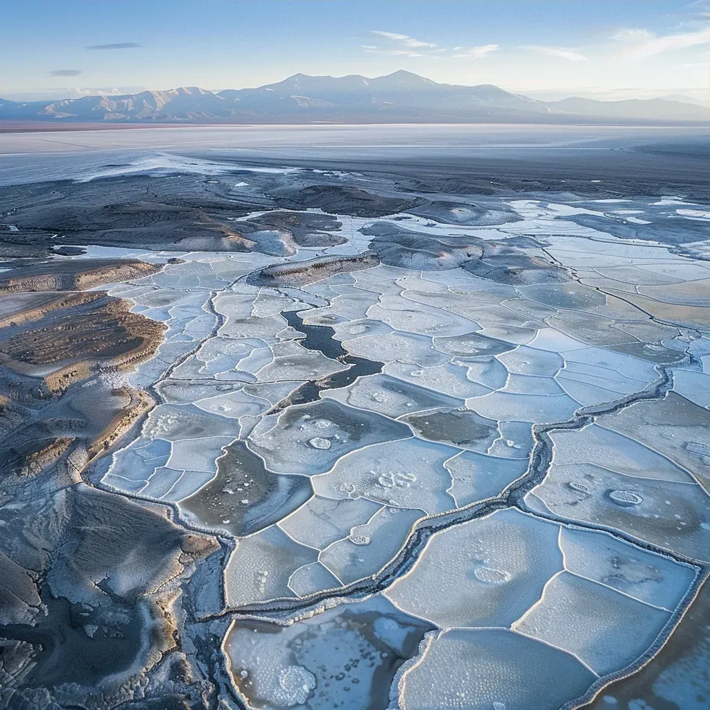 Aerial view of Atacama Desert salt flats - Image 3