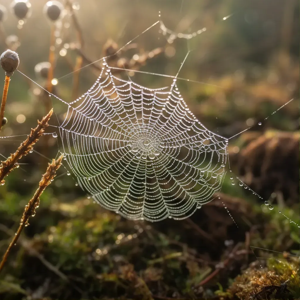 dewy spider web - Image 1