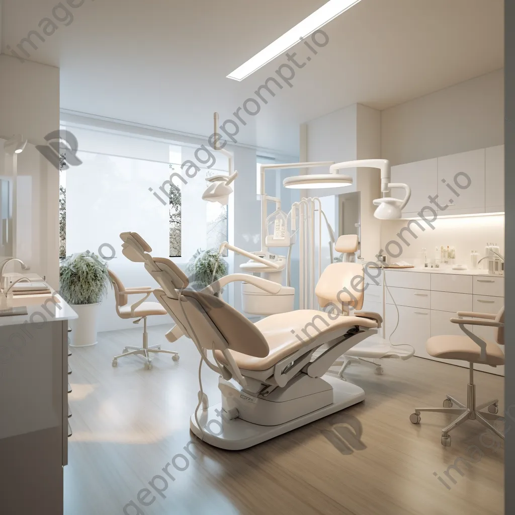 Patient receiving dental treatment in a bright, organized clinic room. - Image 3