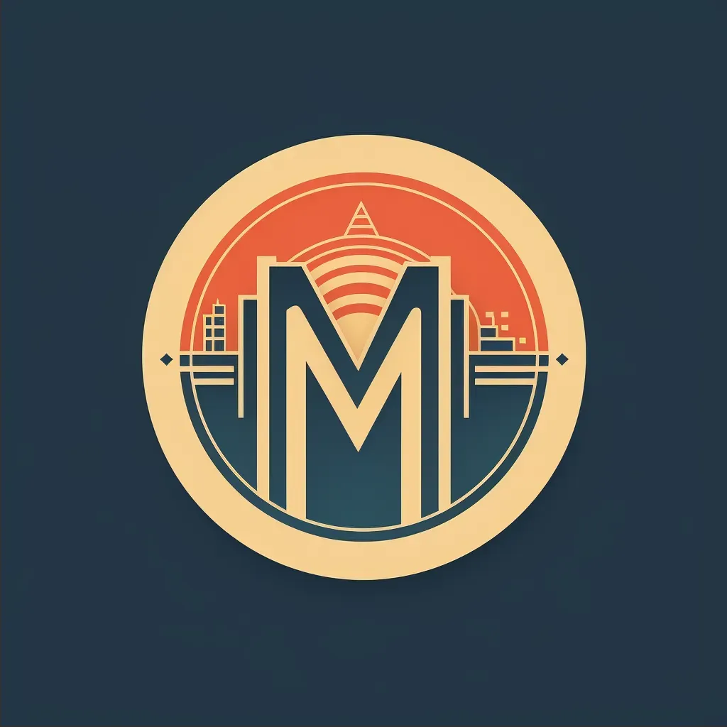 retro stylized monogram logo - Image 2