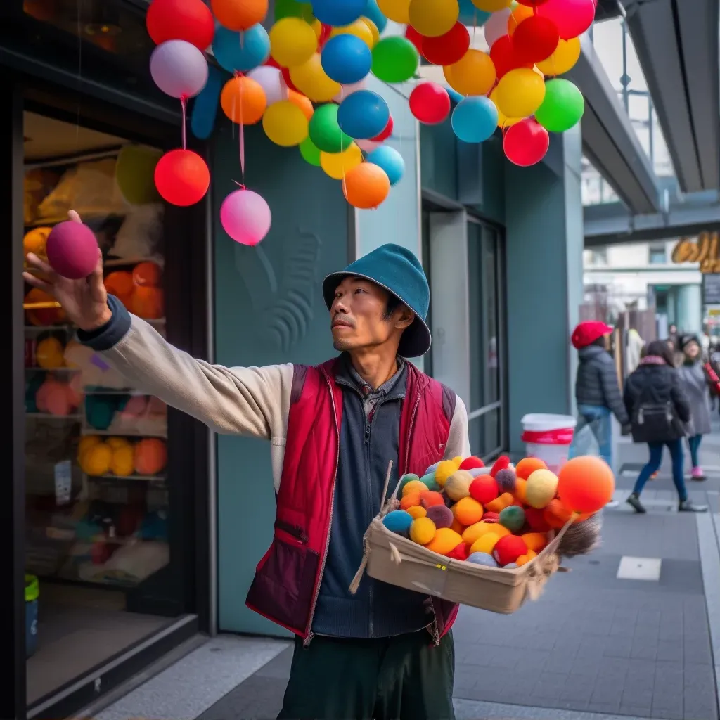 Street jugglers cascade - Image 1