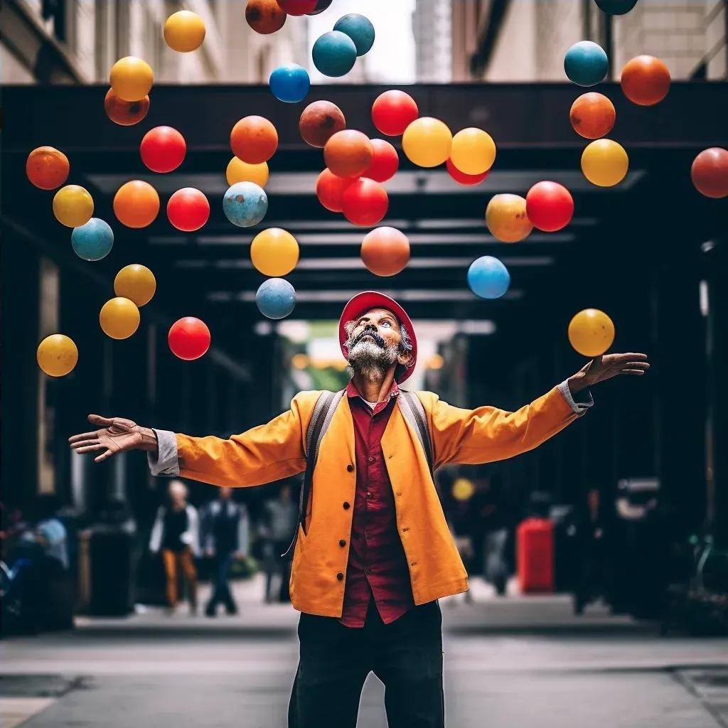 Street jugglers cascade - Image 4