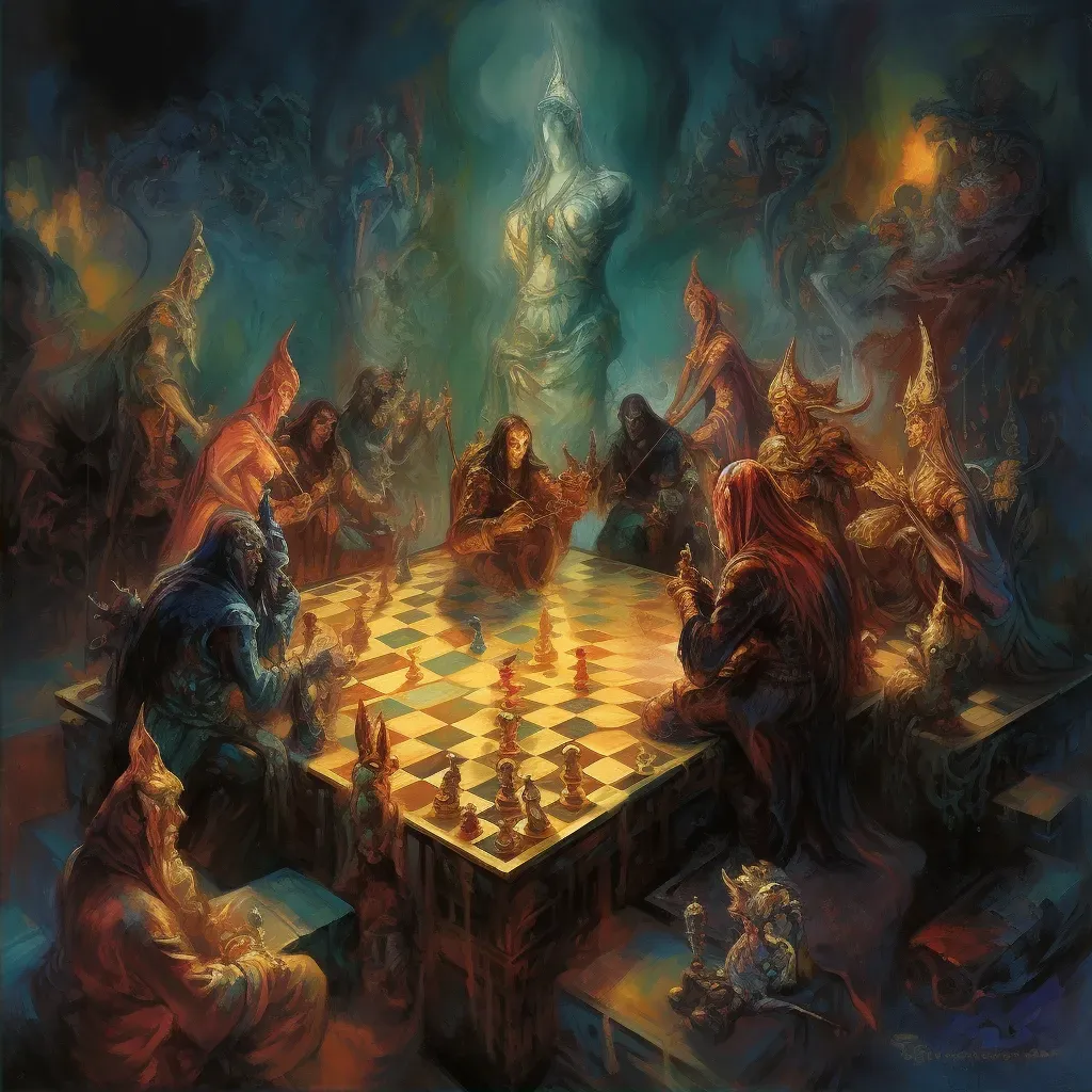 Chess game illustration with pawns standing united, symbolizing resistance. - Image 2