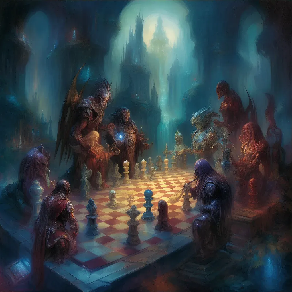 Chess game illustration with pawns standing united, symbolizing resistance. - Image 3