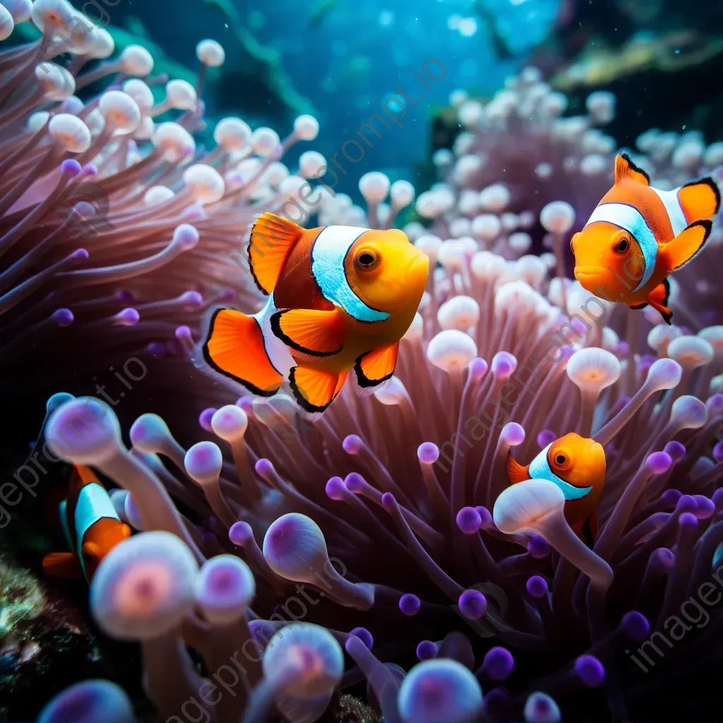 Colorful clownfish in tropical sea anemones - Image 1