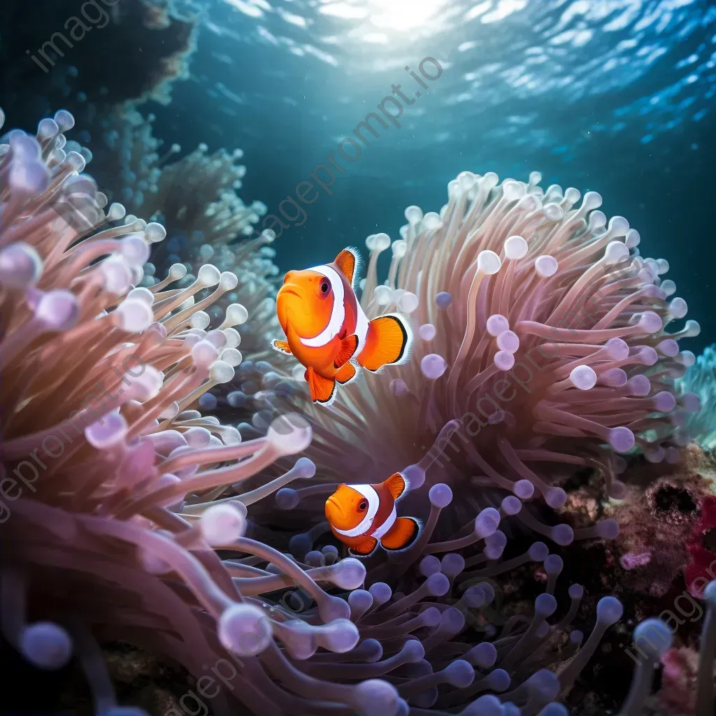 Colorful clownfish in tropical sea anemones - Image 2