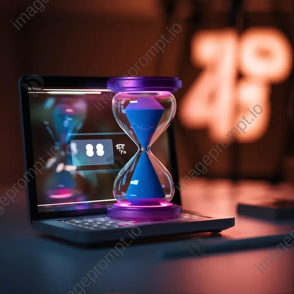 408 Request Timeout error page with hourglass icon and blurred clock - Image 1