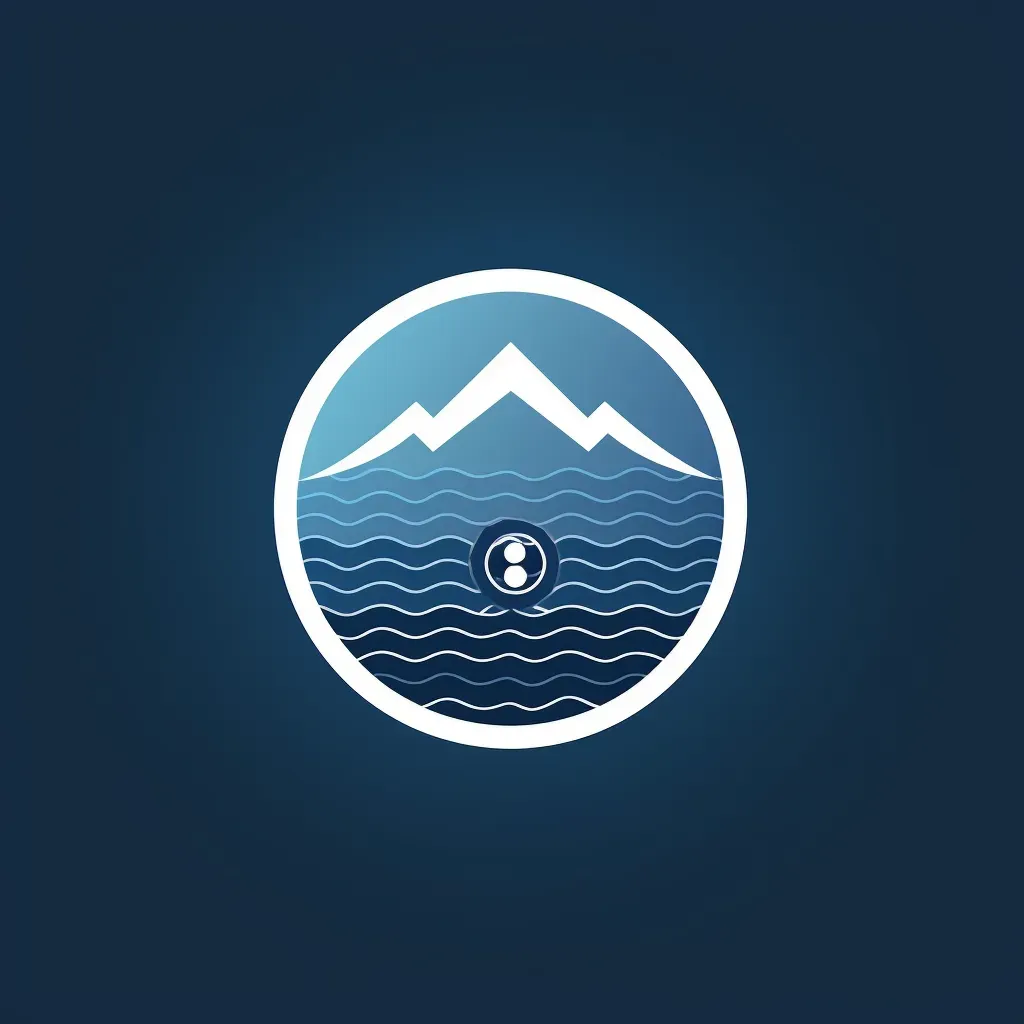 Modern and minimalist podcast network logo with a stylized waveform icon in blue and white - Image 1