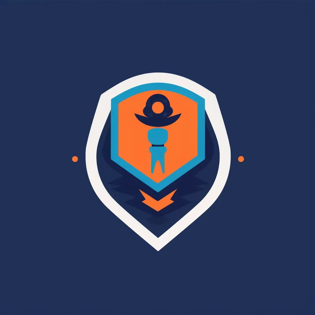 Bold and impactful sports podcast logo with a stylized microphone icon in blue and orange - Image 3